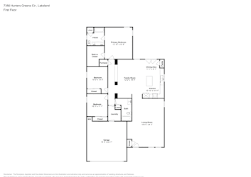Floor plan 1 for 7356 Hunters Greene Cir