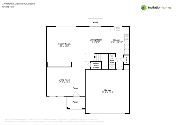 Floor plan 1 for 7360 Hunters Greene Cir
