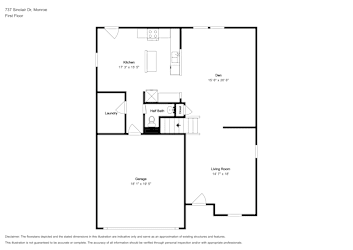 Floor plan 1 for 737 Sinclair Dr