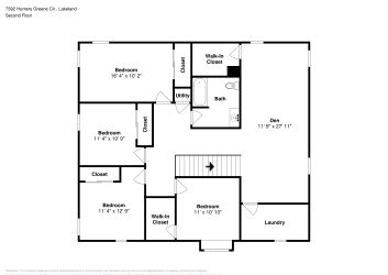Floor plan 2 for 7392 Hunters Greene Cir