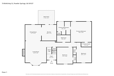 Floor plan 1 for 74 McKinley Ct