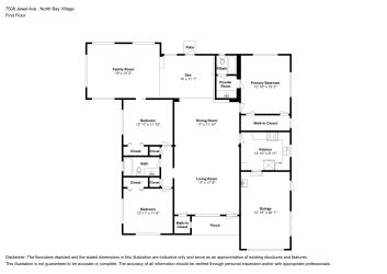 Floor plan 1 for 7508 Jewel Ave