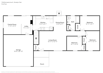 Floor plan 2 for 7539 Brunswick Ave N