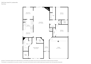 Floor plan 1 for 7624 Fawn Lake Dr N