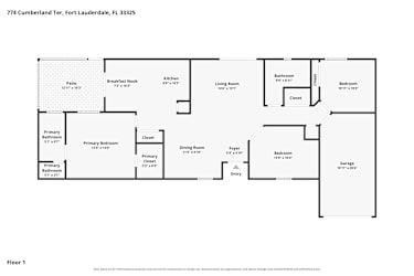 Floor plan 1 for 774 Cumberland Ter