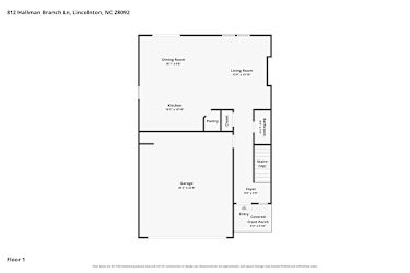 Floor plan 1 for 812 Hallman Branch Ln