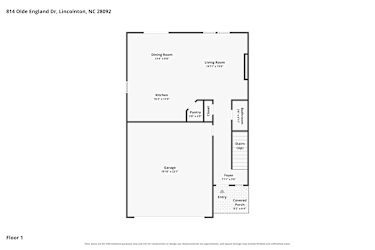Floor plan 1 for 814 Olde England Dr