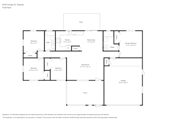 Floor plan 1 for 8145 Troxler Dr