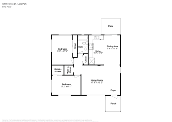 Floor plan 1 for 820 Cypress Dr
