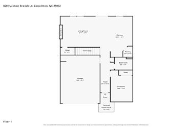 Floor plan 1 for 820 Hallman Branch Ln