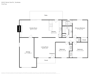 Floor plan 1 for 8252 E Monte Vista Rd