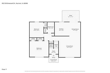 Floor plan 1 for 833 N Elmwood Dr