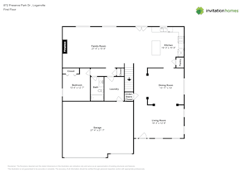 Floor plan 1 for 872 Preserve Park Dr