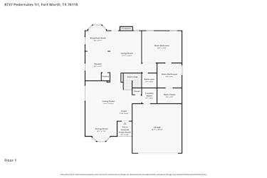 Floor plan 1 for 8737 Pedernales Trl