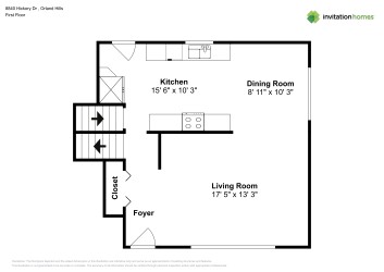Floor plan 1 for 8840 Hickory Dr