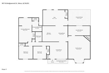 Floor plan 1 for 907 N Wedgewood Dr