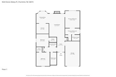 Floor plan 1 for 9224 Stone Abbey Pl