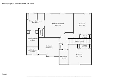 Floor plan 2 for 940 Clairidge Ln
