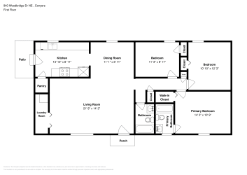 Floor plan 1 for 940 Woodbridge Dr NE