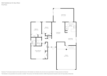 Floor plan 1 for 9422 Saddlebrook Dr