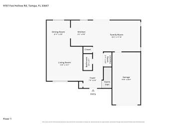 Floor plan 1 for 9707 Fox Hollow Rd