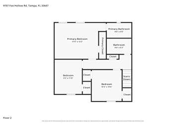 Floor plan 2 for 9707 Fox Hollow Rd