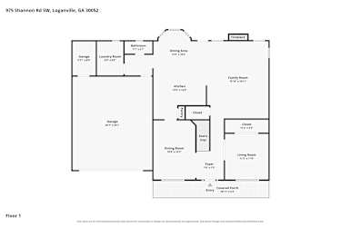 Floor plan 1 for 975 Shannon Rd SW