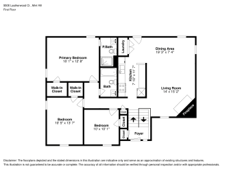 Floor plan 2 for 9806 Leatherwood Ct