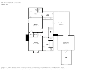 Floor plan 2 for 990 Thousand Oaks Dr