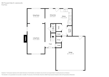 Floor plan 1 for 990 Thousand Oaks Dr