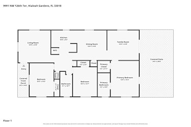 Floor plan 1 for 9991 NW 126th Ter